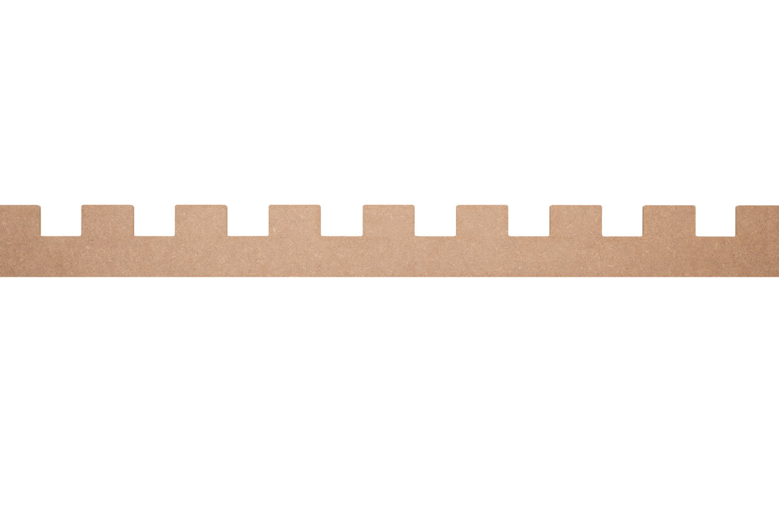 Smaller Castle shaped architrave, wooden mdf unpainted merlons or saw teeth design perfect for boys bedroom interior design decoration