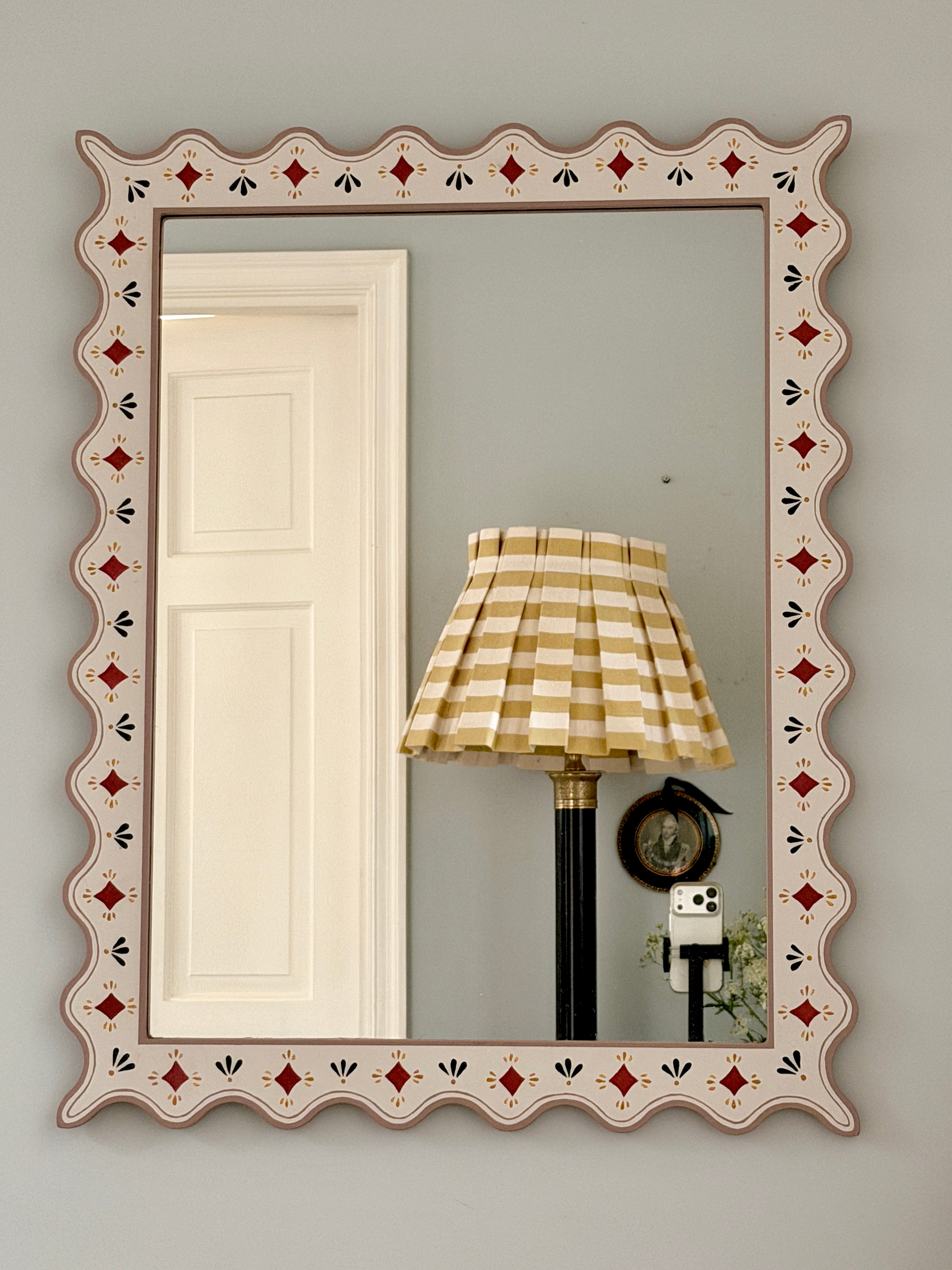 Hand Painted Circus Wave Mirror – Camilla Hampton