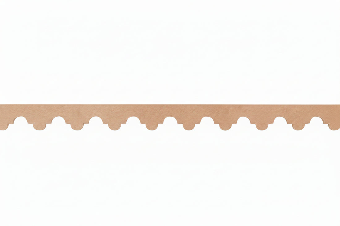 Versatile MDF architrave with scalloped edges used as molding around doors, windows, and ceilings in a contemporary home bohemian, indian carribean design, bali esquq