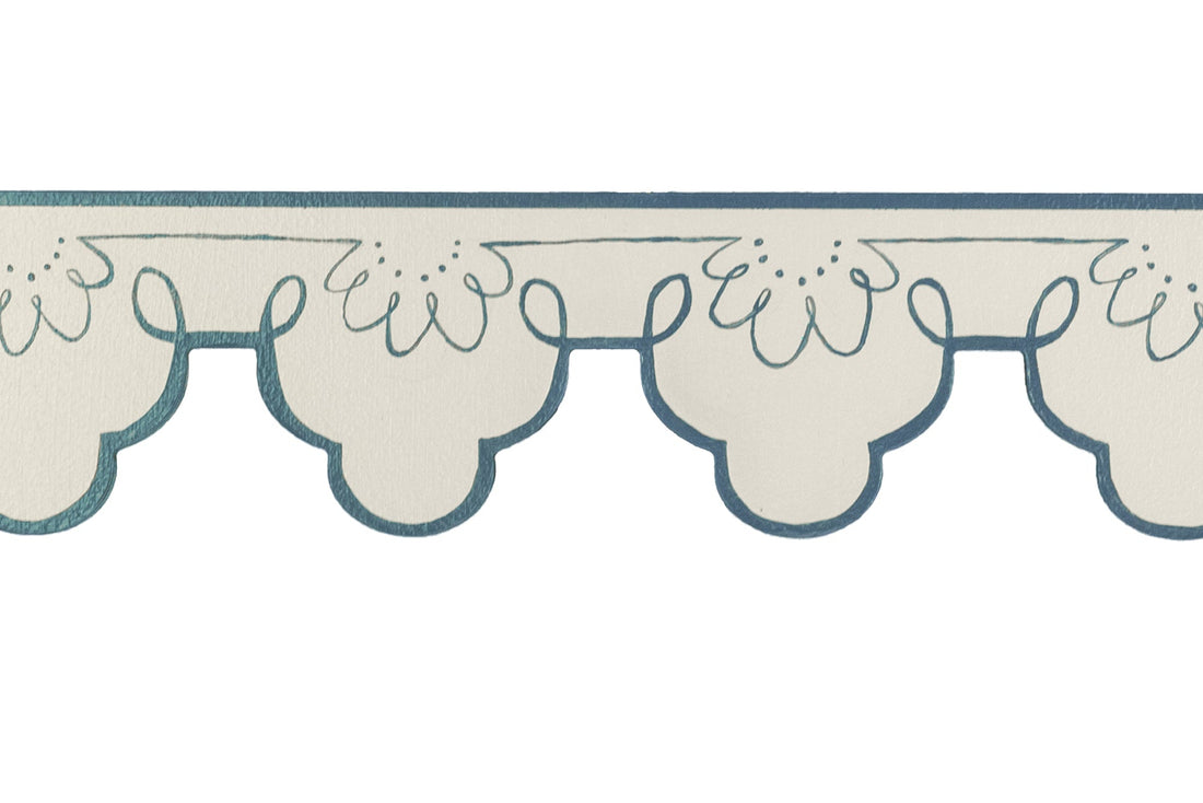 Painted Scalloped Architrave / Moulding - Double Miami Swirl