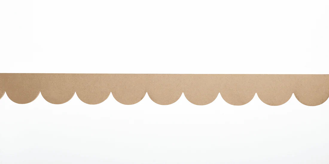 small mdf scalloped detailing for architraves and moulding, perfect for adding decorative scalloping to shelf edges or skirting boards perfect in a nook or around door frames and ceilings. Gorgeous scalloped wood trim