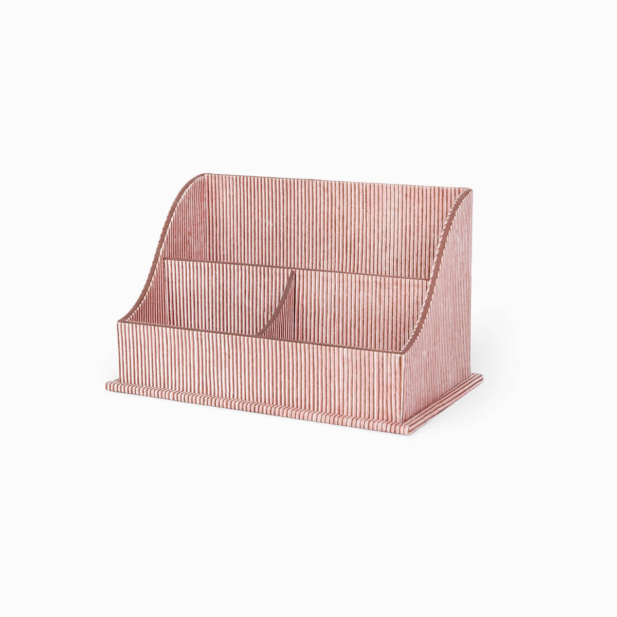 BLOCK PRINTED WAVE LETTER SORTER- LIGHTPINK-MAROON PINSTRIPE