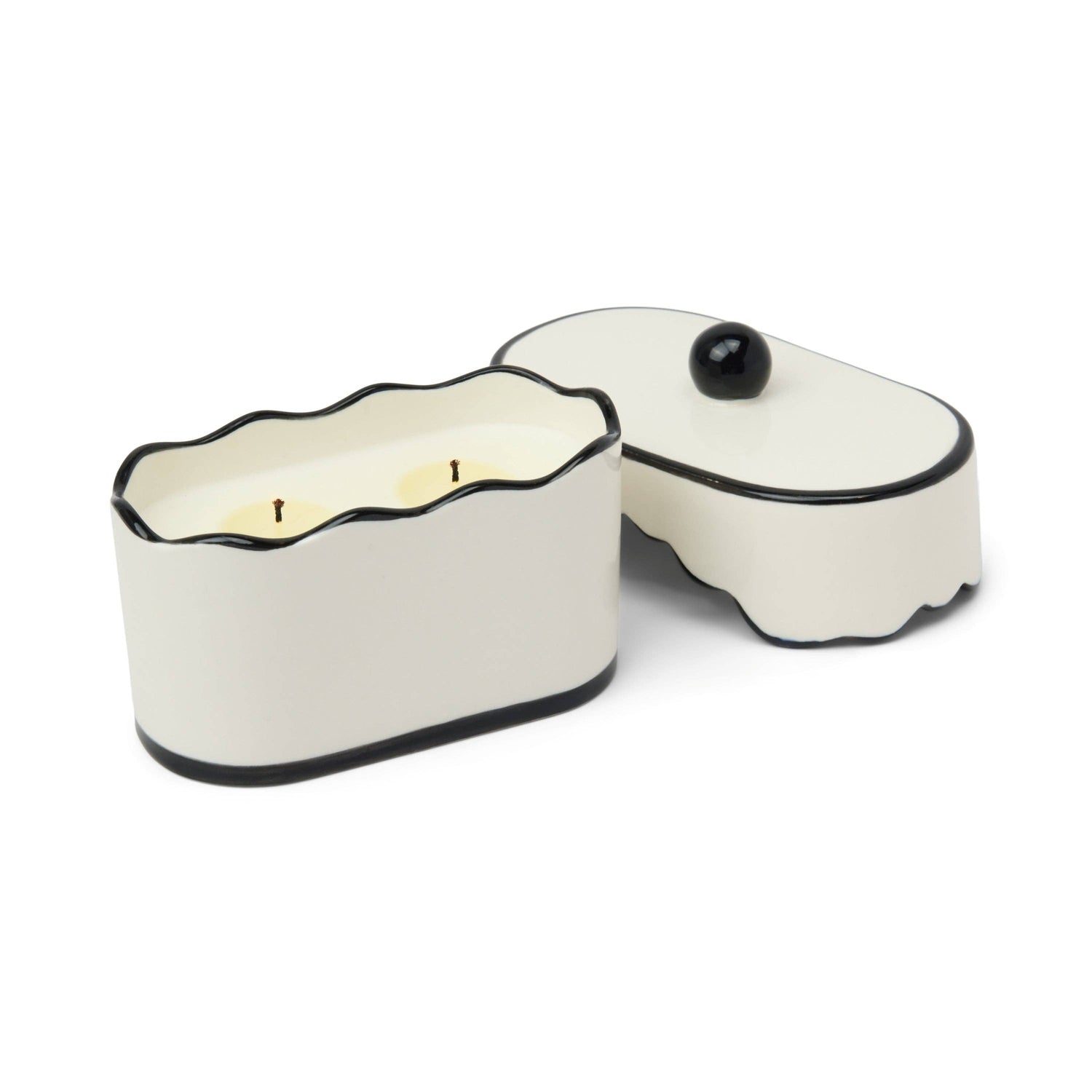 Ceramic Dish Candle - Black - Black Fig &amp; Olive 5.5oz/155g