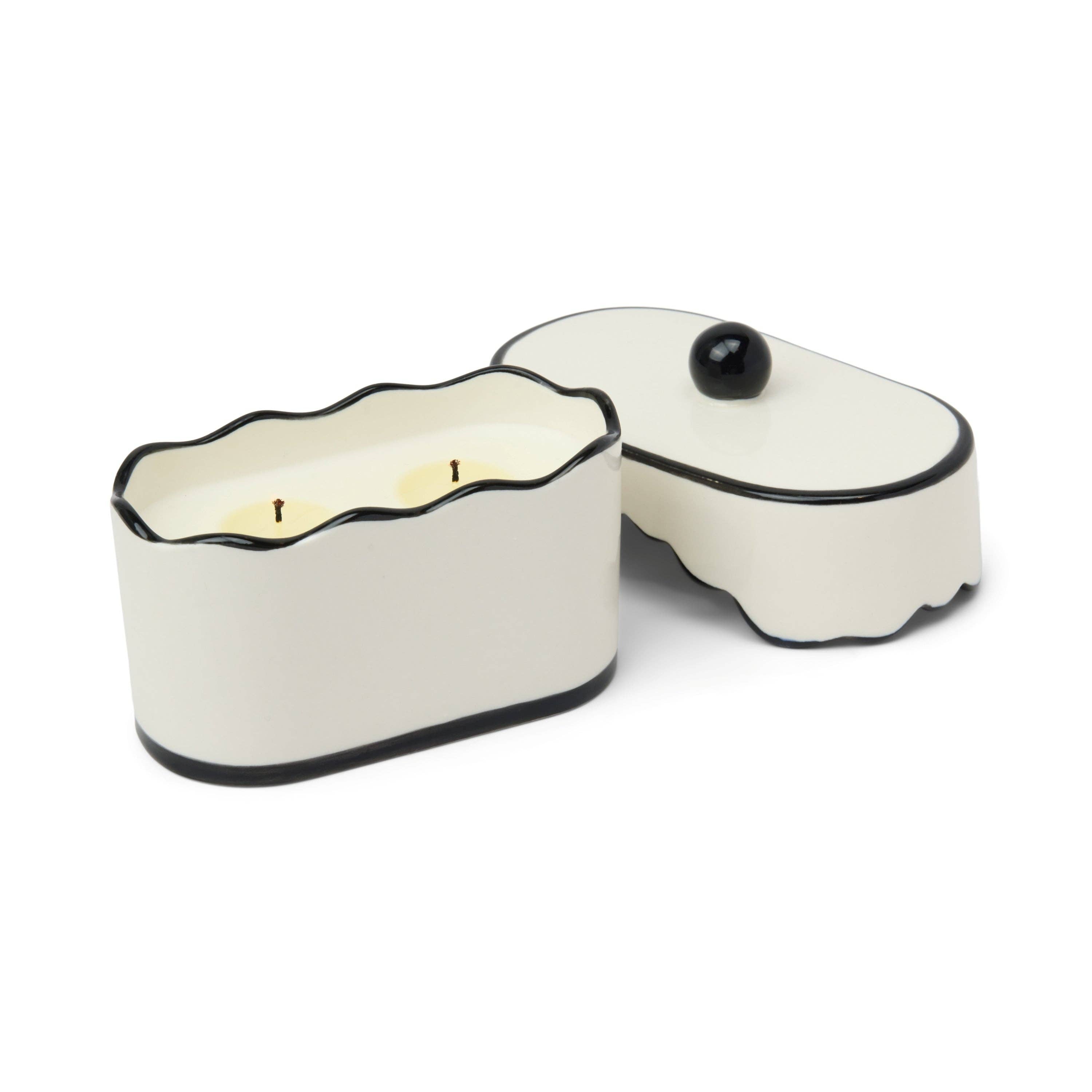 Ceramic Dish Candle - Black - Black Fig &amp; Olive 5.5oz/155g