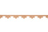 unpainted Axtec or  Mayan inspired scalloped mdf moulding (molding) and architrave. 