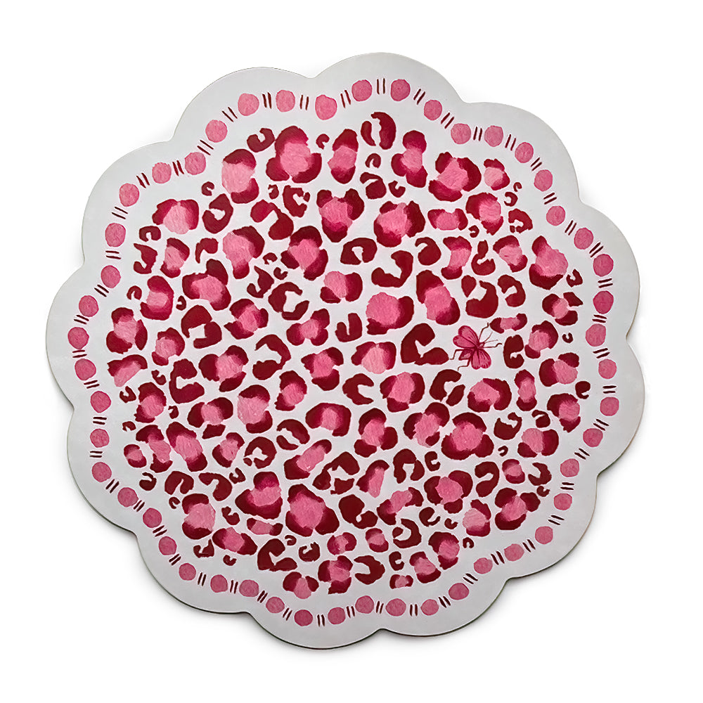 Scalloped Edged Place Mat - Pink