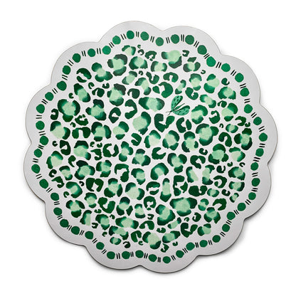 Scalloped Edged Place Mat - Green