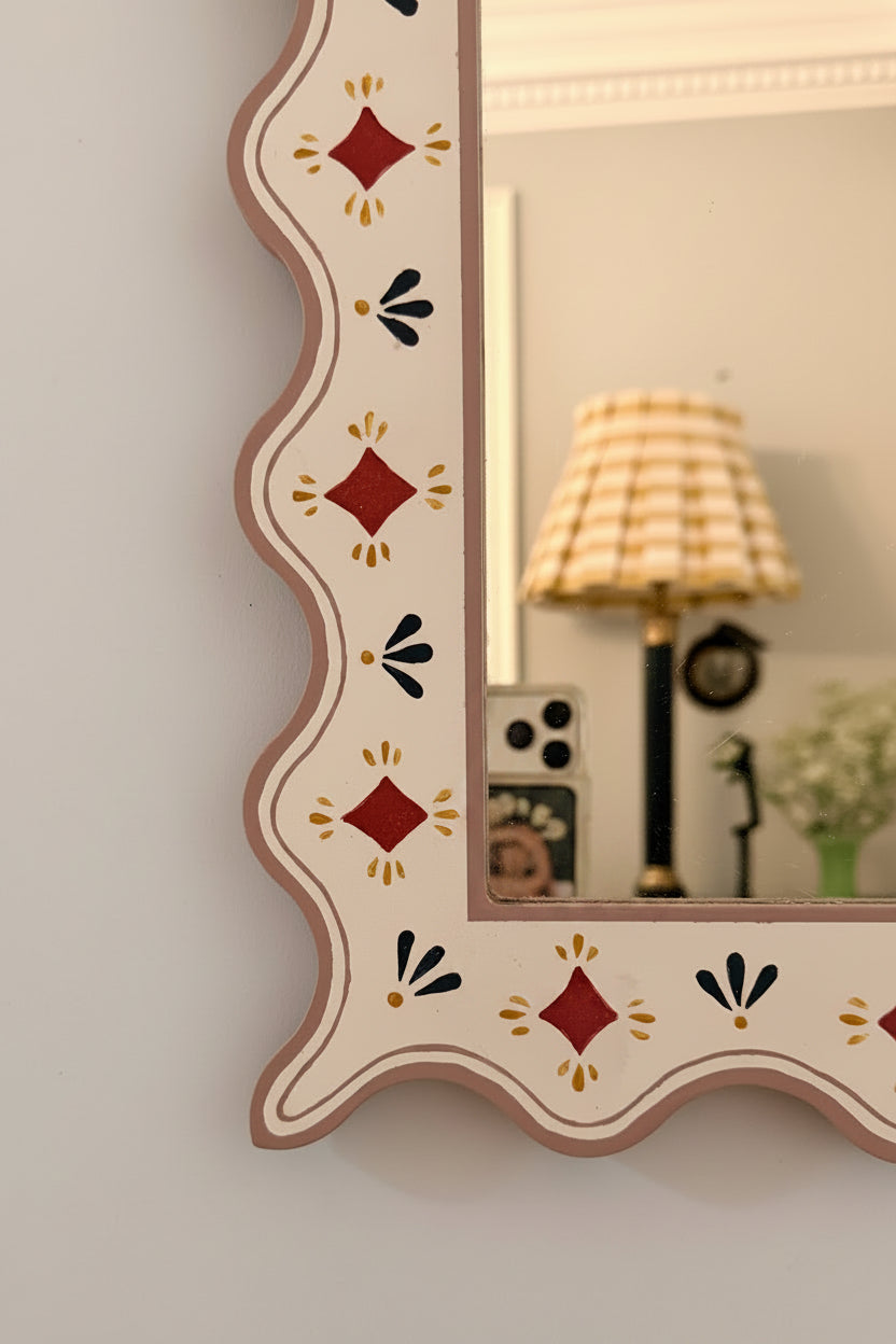 Hand Painted Circus Wave Mirror – Camilla Hampton